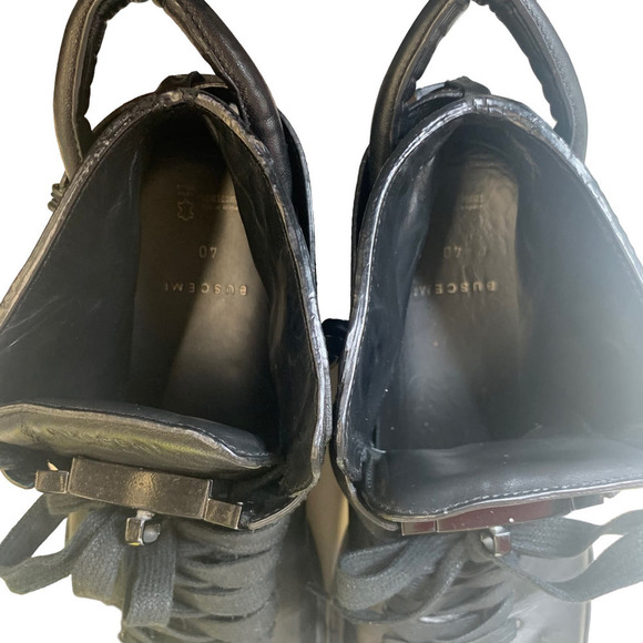 BUSCEMI Men's Sneaker Leather in Black SZ 7 - Picture 4 of 10